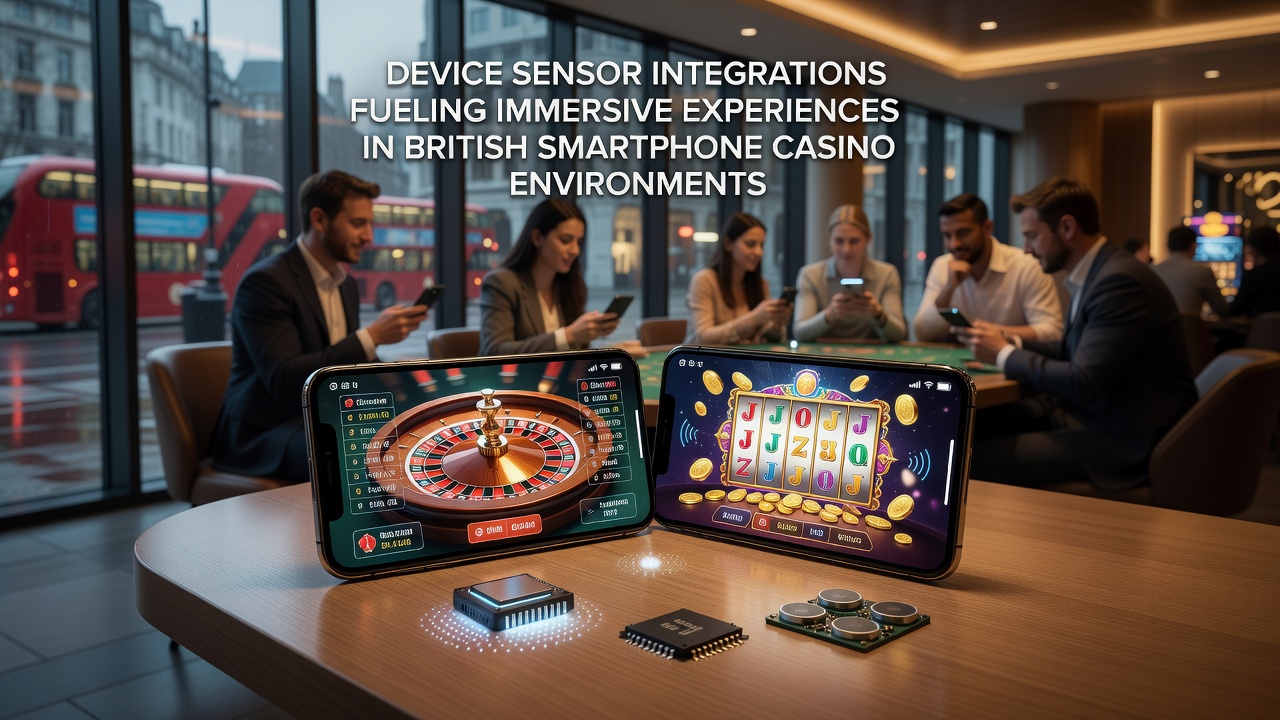 Close-up of smartphone sensors interacting with casino game interface