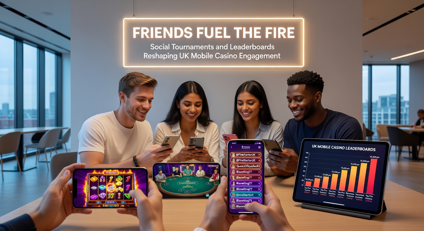Close-up of mobile leaderboard showing friends' rankings in a casino app tournament, with chat bubbles and trophies