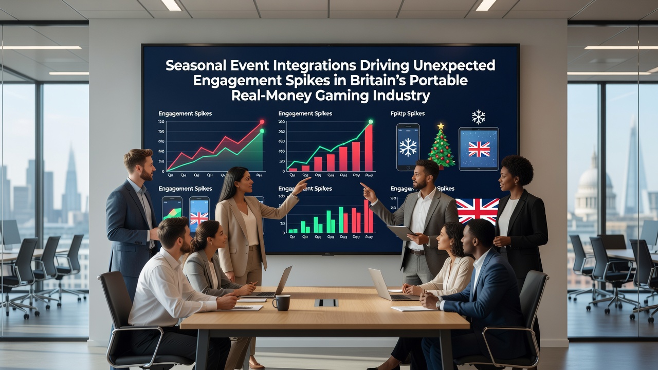 Analytics dashboard displaying engagement spikes during seasonal gaming events on UK mobile platforms