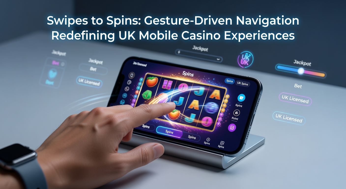 Close-up of hands gesturing on a mobile device screen, illustrating swipe, tilt, and shake motions in a vibrant casino slot interface